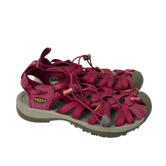 Keen Whisper Sandals Womens Size 7.5 Dark Pink Closed Toe - Picture 1 of 10